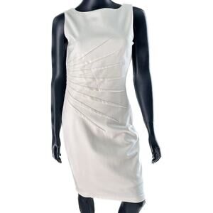 Cache Ivory Sheath Body-Con StarBurst Dress Size 6